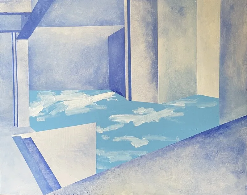 Oljemålning Blue Room 1 av Zakhar Shevchuk