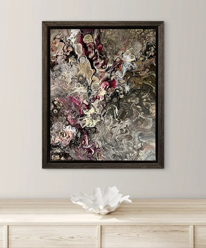 Akrylmålning Glädjens virvlar av Helena Rystedt