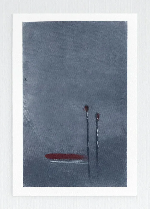 Akrylmålning Tidsmarkører I II III av Rune Martinsen