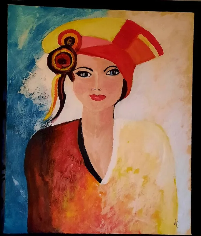 Akrylmålning Gatsby av Vanja Antonsson