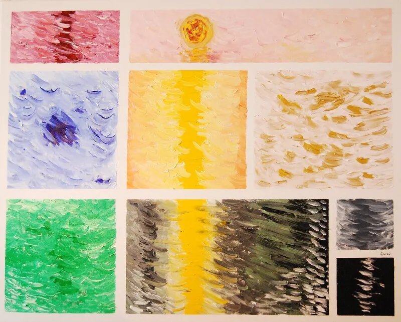 Oljemålning Reflektion av George Wiil