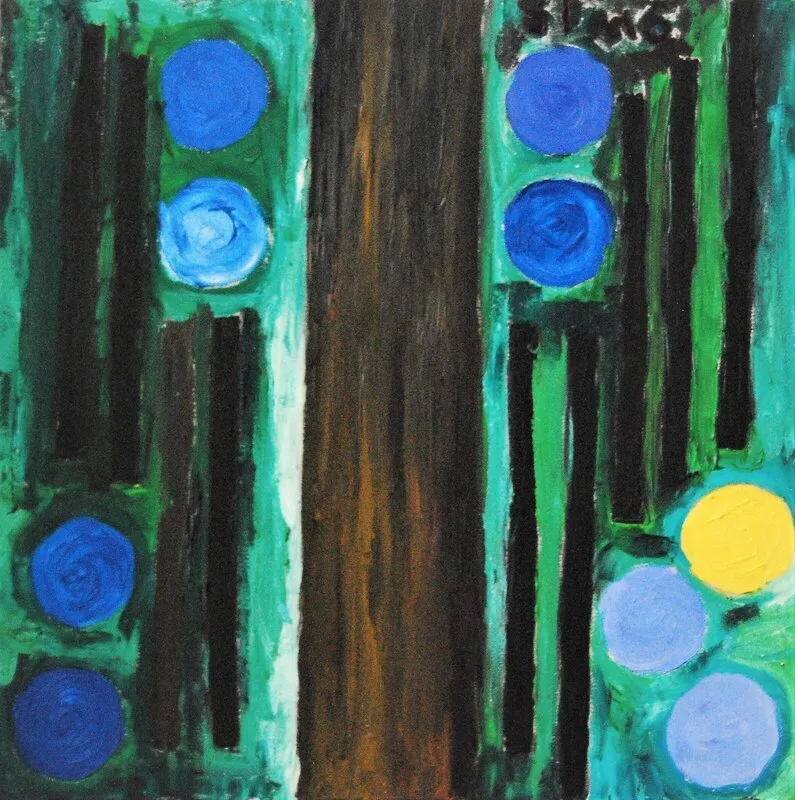 Oljemålning Skog av George Wiil