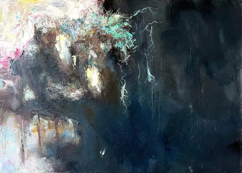 Oljemålning Blackout av Zakhar Shevchuk