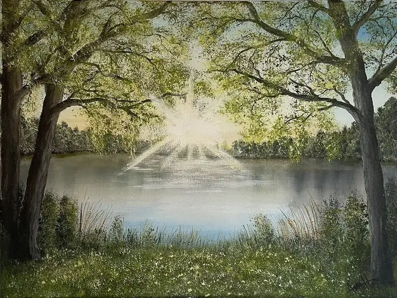 Akrylmålning Sommarkänsla av Annika Handfast