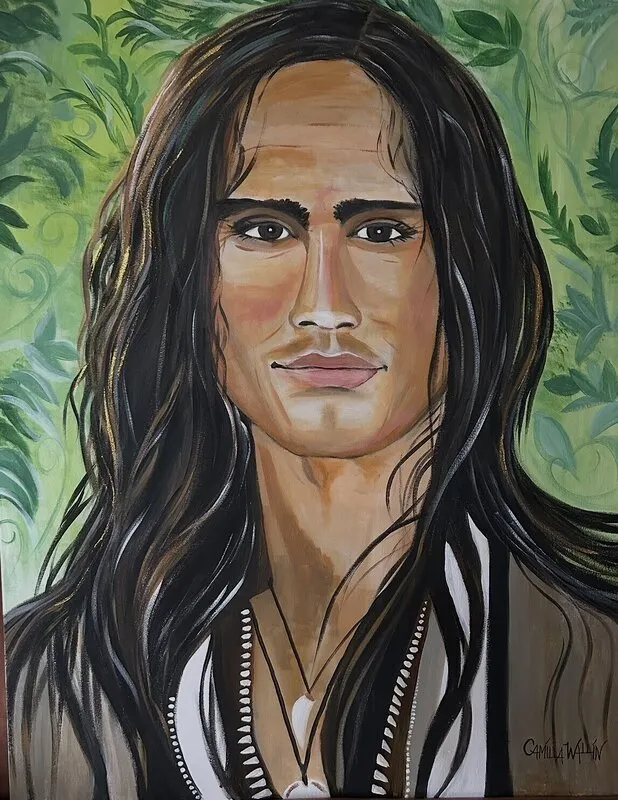 Akrylmålning John av Camilla Wallin