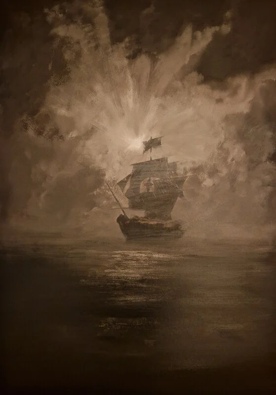 Akrylmålning Pärlan av Daniel Thelin