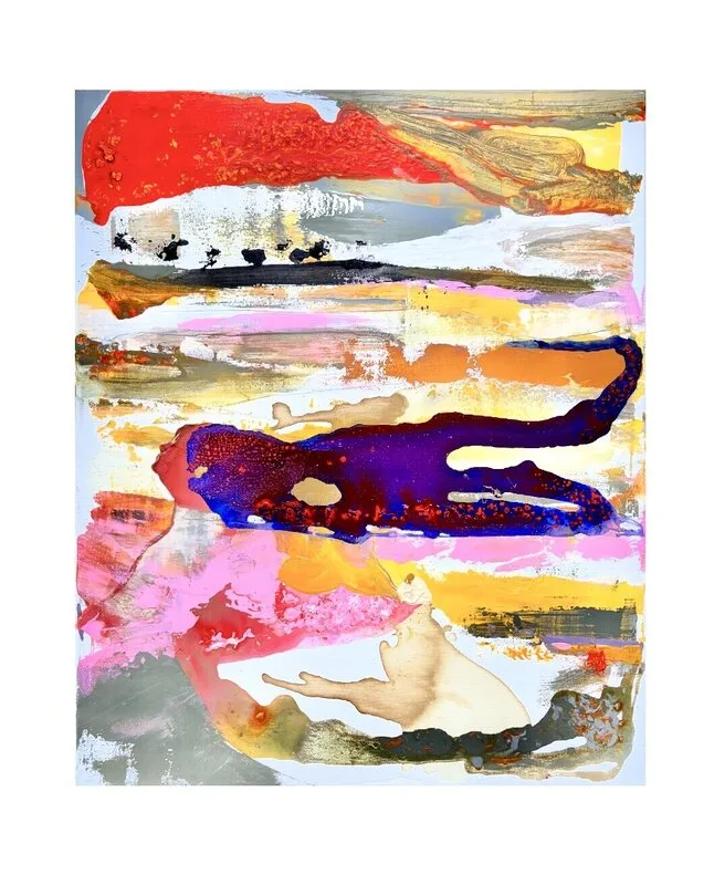 Akrylmålning Golden dragon av Thomas Håkansson