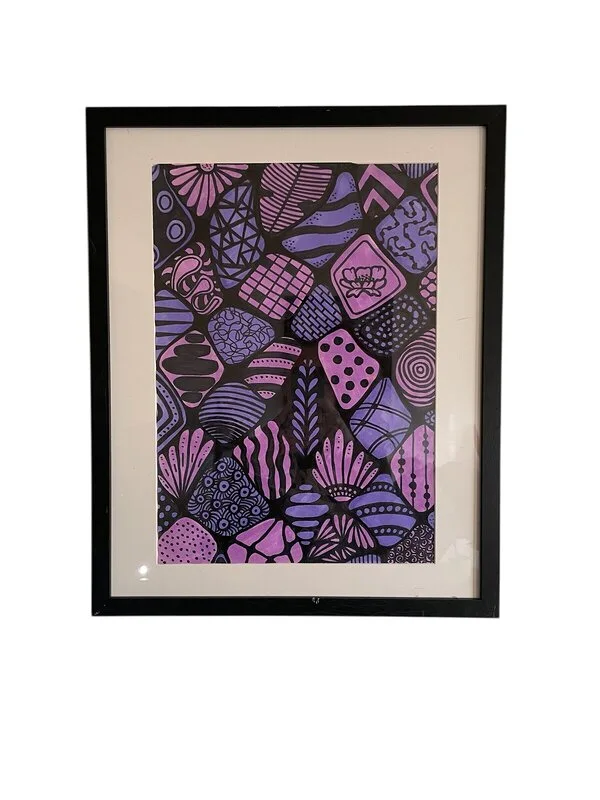 Akrylmålning Dreamscape of the Violet Soul av Soulwork Sanna Petander