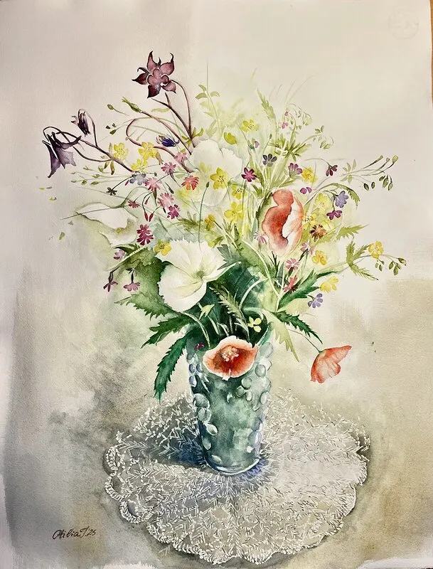 Akvarell Dröm om sommaren av Otilia Tarlapan