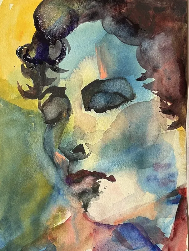 Akvarell Dreamer av Jessica Fleetwood