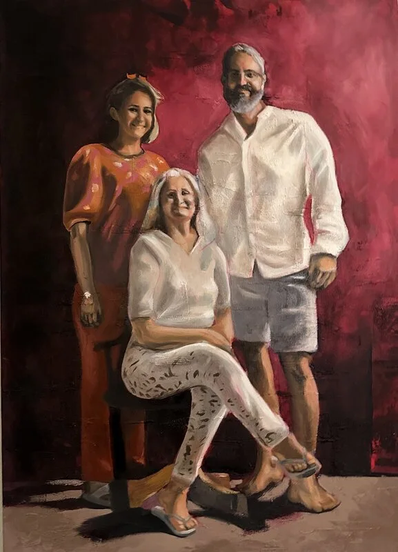 Oljemålning Familj av Thomas Ekdahl