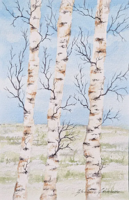 Akvarell Snart av Yvonne Halvarsson