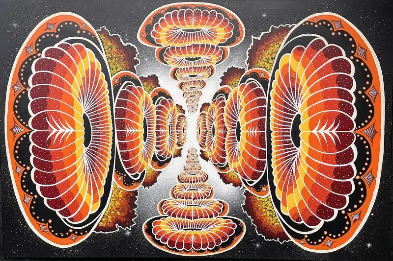 Akrylmålning Autumn light av Timothy Falk