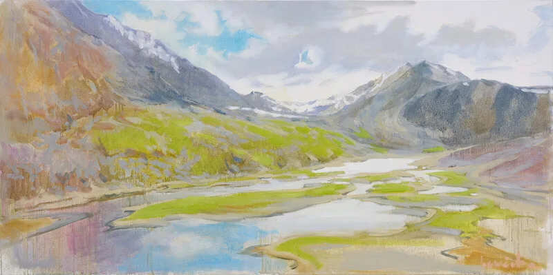 Oljemålning Romantic Landscape - IV av Alexander Levich