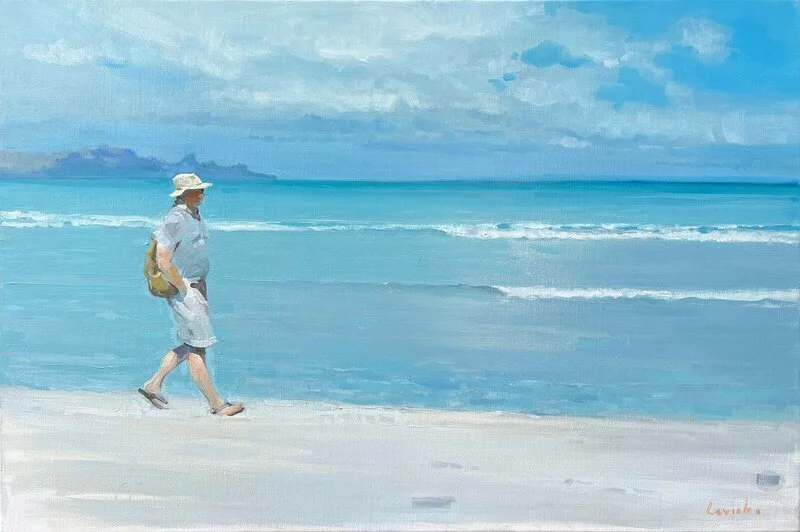 Oljemålning King of the Beach av Alexander Levich