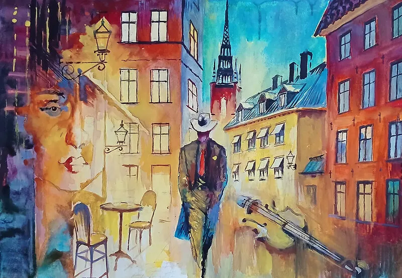 Akvarell Gamla stans röster av Dimitri Zukov