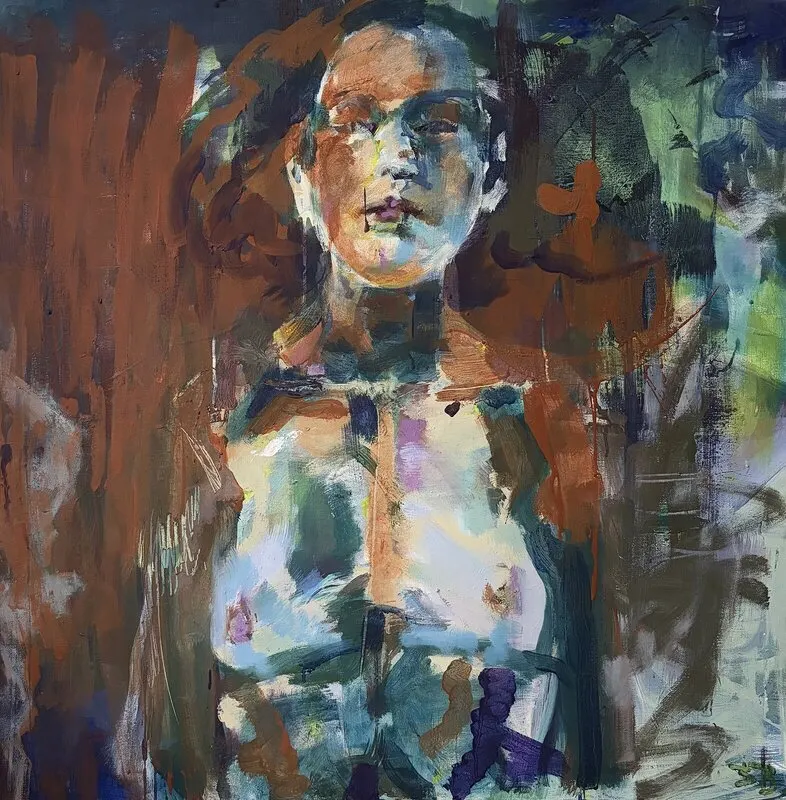 Oljemålning Operfekt av Birgitta Bachmann