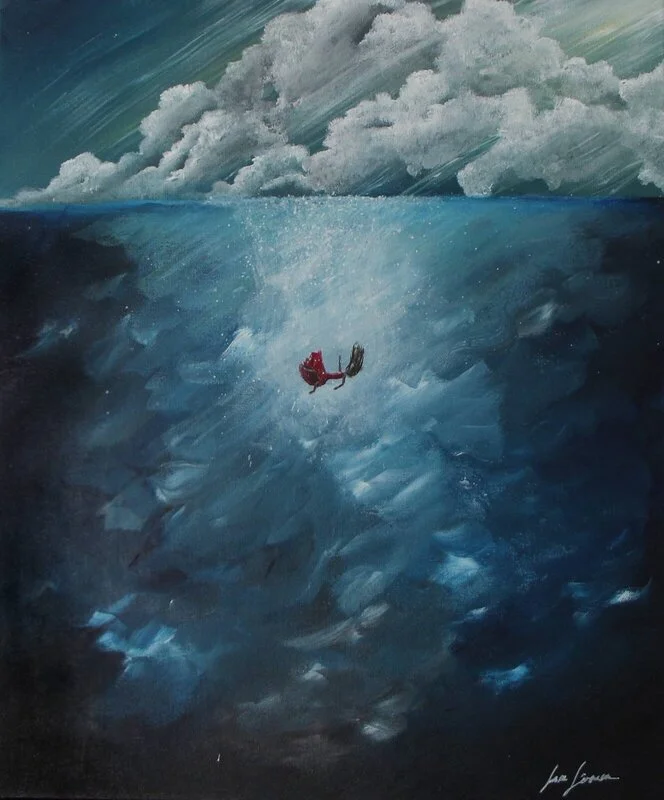 Akrylmålning Faller av Sara Sörensen