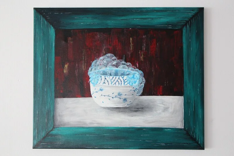 Akrylmålning Bubblor av Sara Sörensen