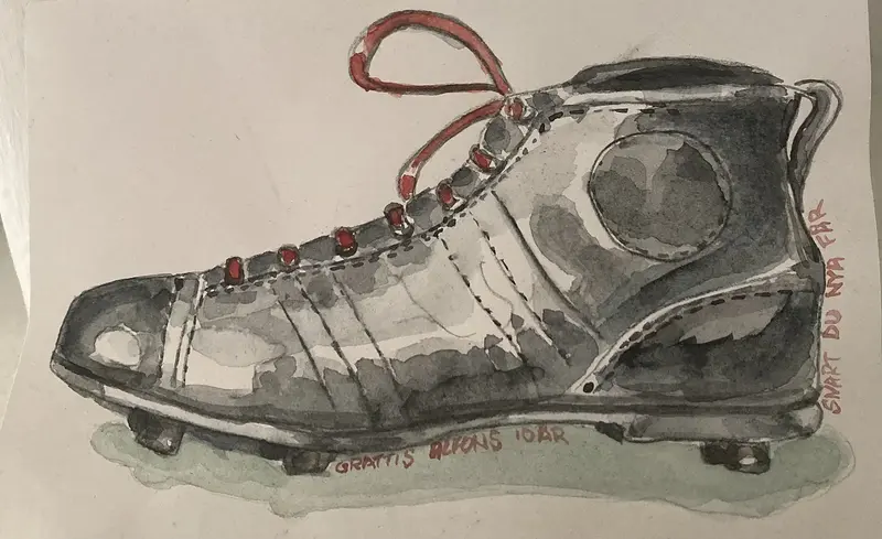 Akvarell Grattis Alfons av Conny Johansson