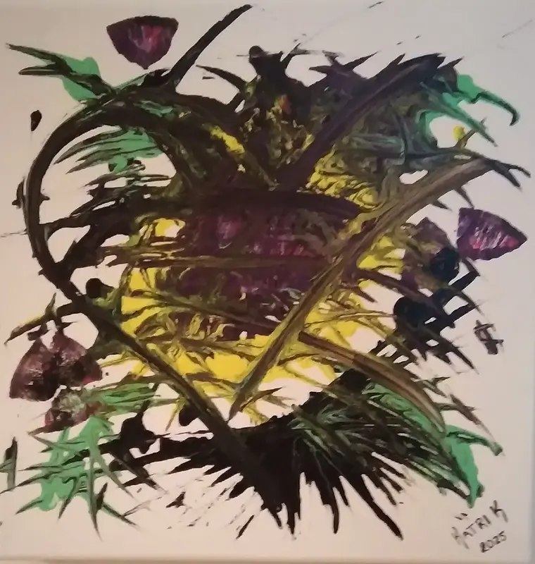 Akrylmålning Stress av Katri Kettunen