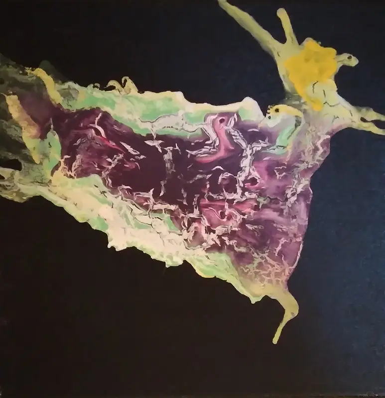 Akrylmålning Nästan fjäril av Katri Kettunen