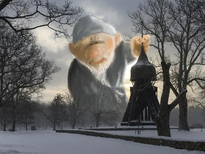 Jätten och Vissefjärda klockstapel av Åsa Halin