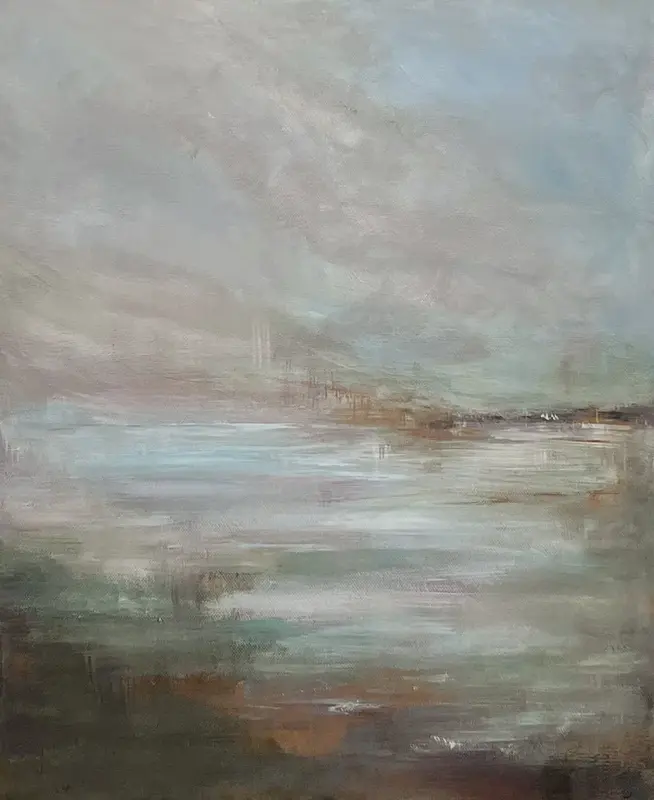 Akrylmålning Silverglitter av Matilda Wadenbäck