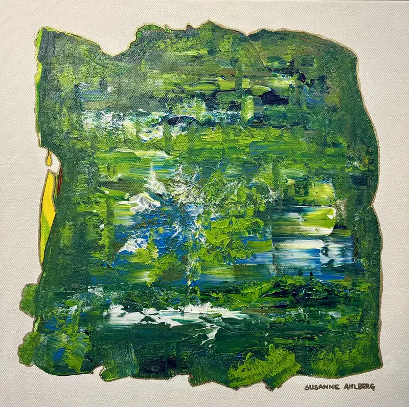 Oljemålning Happy place av Susanne Ahlberg