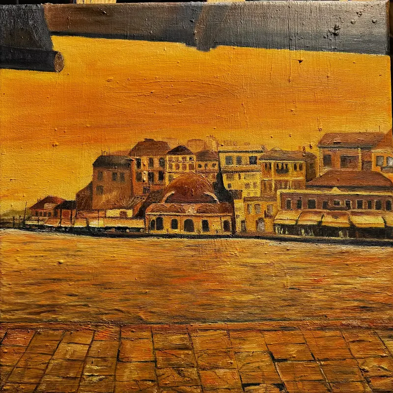 Oljemålning Sandstorm av Lena Folkesson