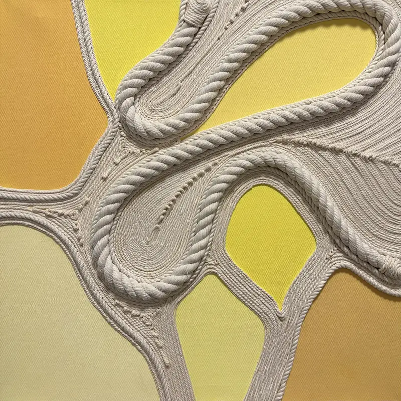Akrylmålning Yellow av Julia Linder