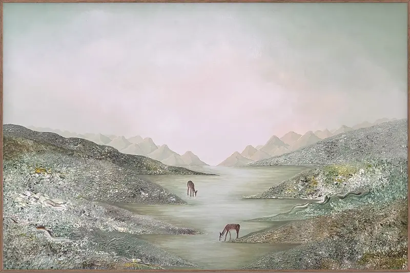 Akrylmålning The Breath of the Valley av Daria Caisin