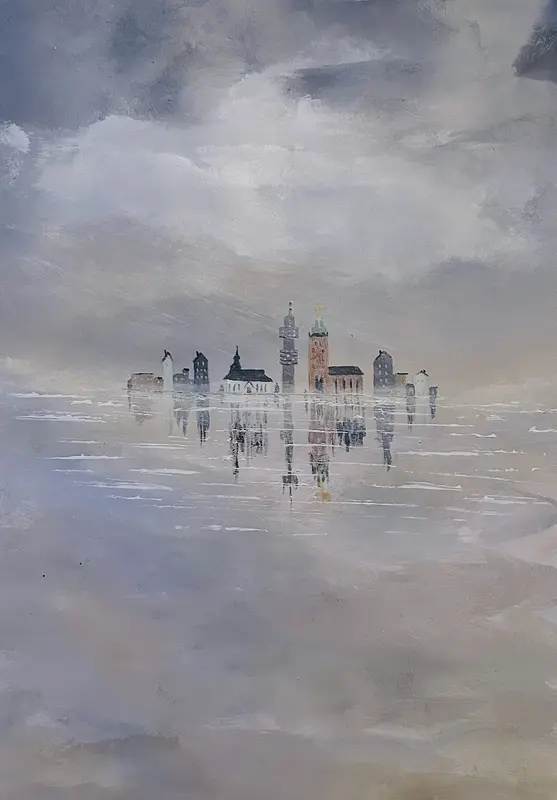 Akrylmålning Stilla av Jessica Larsson