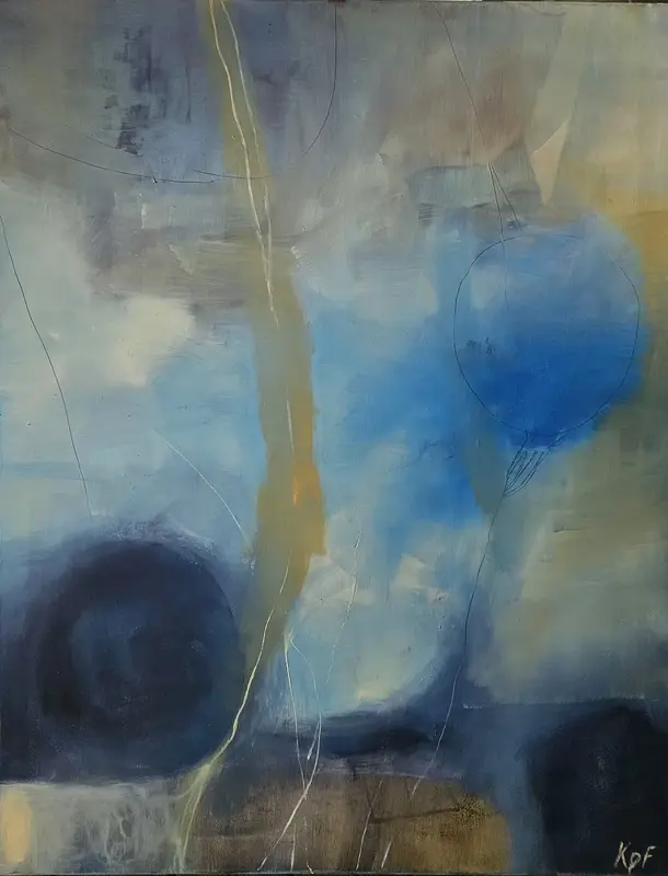 Oljemålning Blown Away av Kristina Phillips Foglin