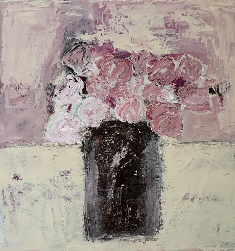 Akrylmålning Mitten av oktober av Amanda Engqvist