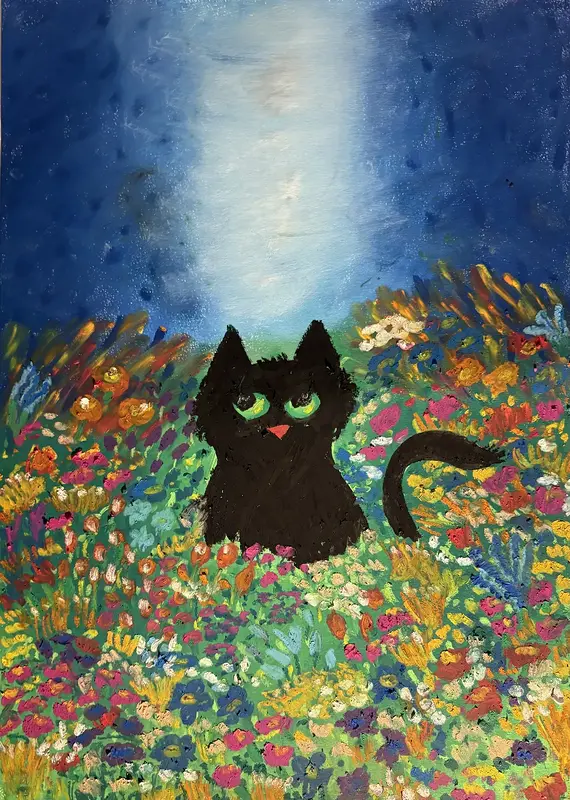 Blomsterkatt av Minna Hansson