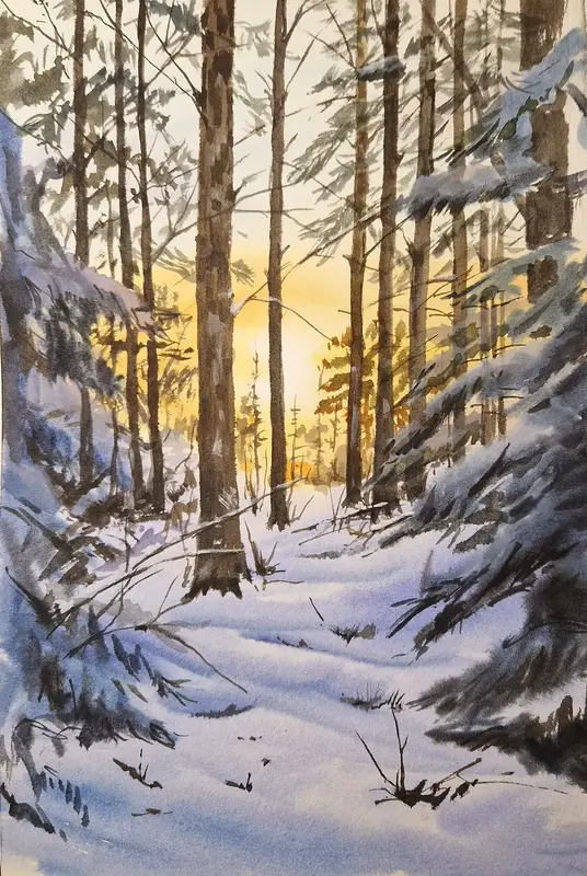 Akvarell av Anna-Maria Esback