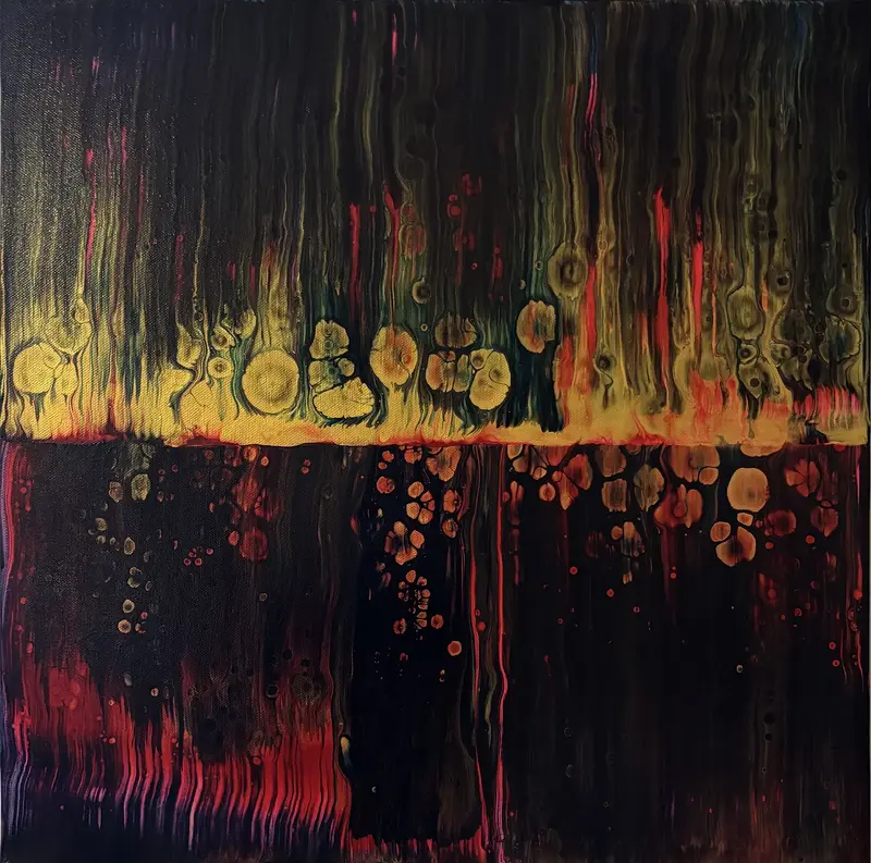 Akrylmålning Där nere av MALIN Ridderfors