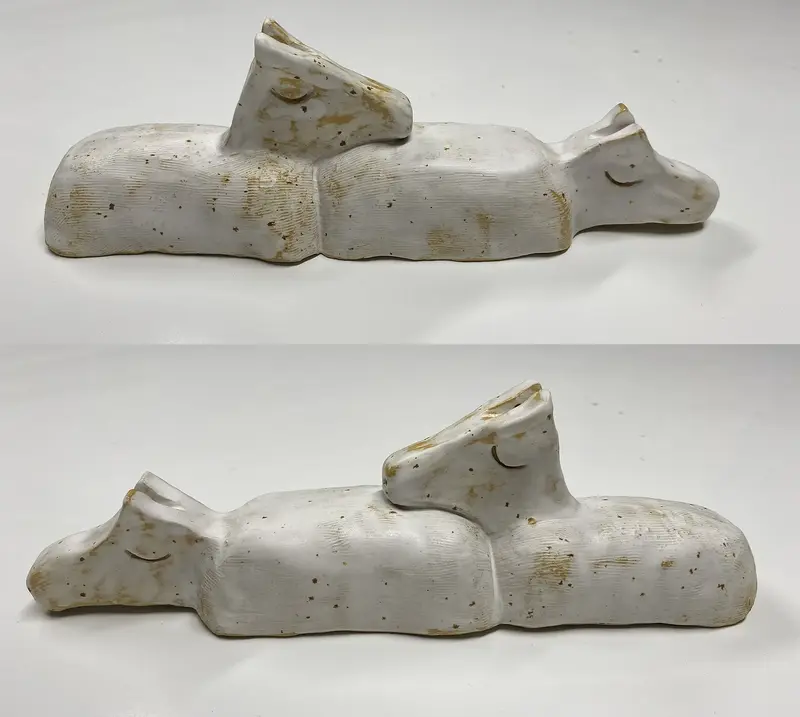 Skulptur Vilodjur (nummer 7) "Vi är inte perfekta men vi är tillsammans". av Daniel Holking