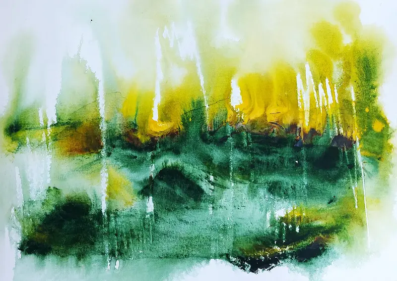 Akvarell Ahlamöse av Anders Wikström