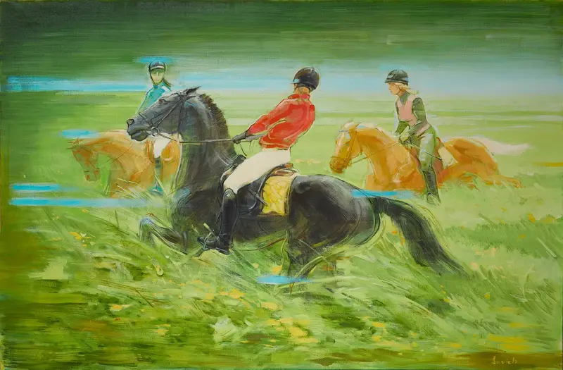 Oljemålning The Game av Alexander Levich