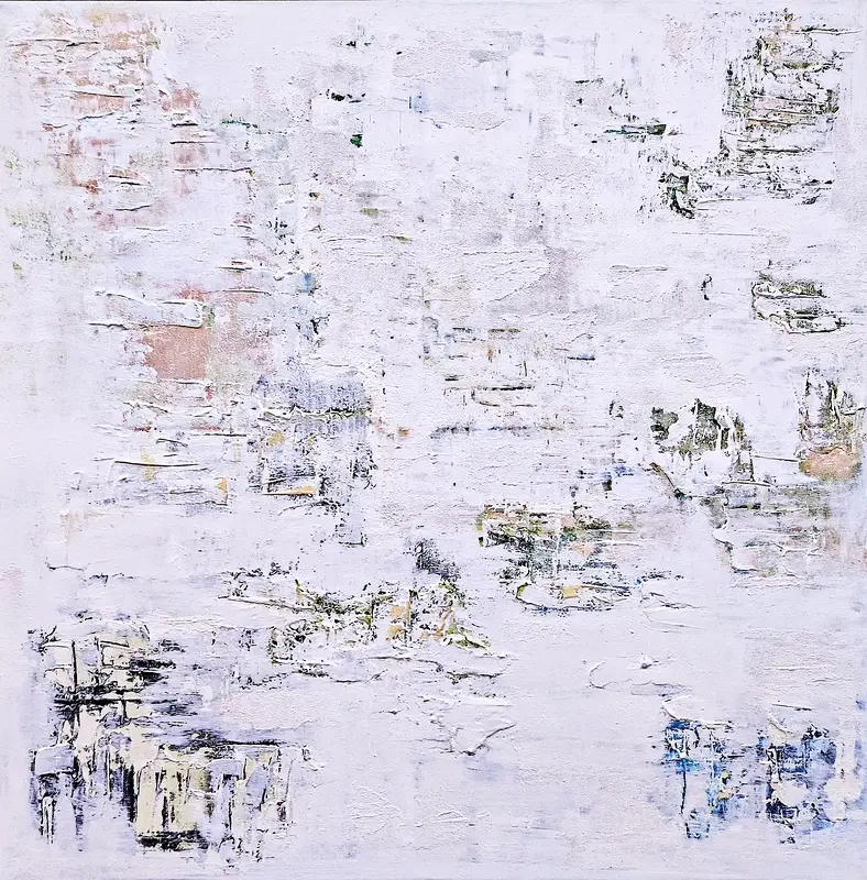 Akrylmålning 108 Fragments In The Fog av Carolina Kotlinska