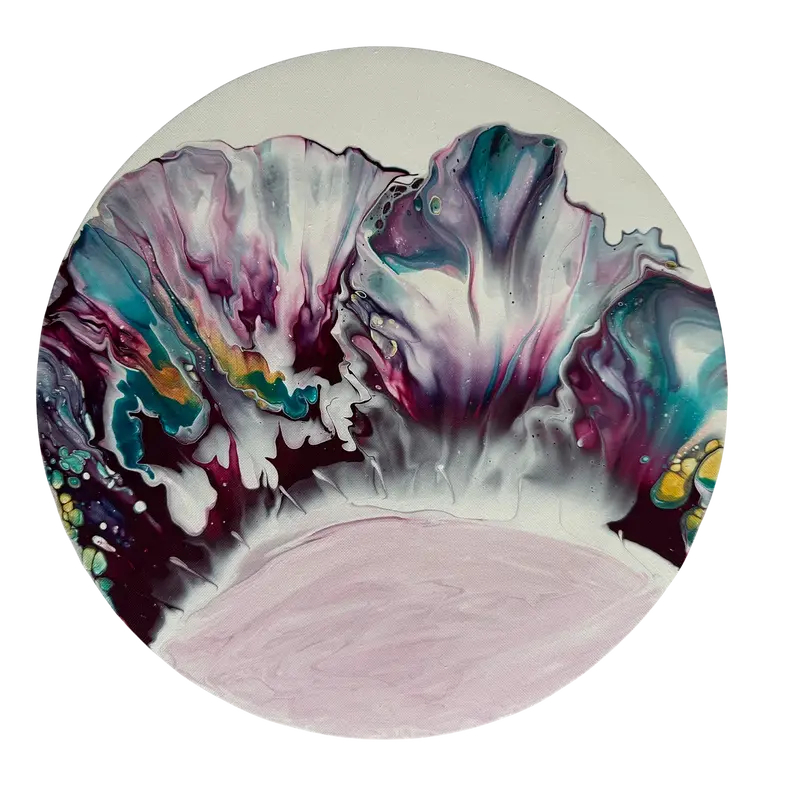 Akrylmålning Layered flow av Jenny Vessgård