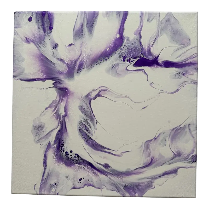 Akrylmålning Soft violet flow av Jenny Vessgård