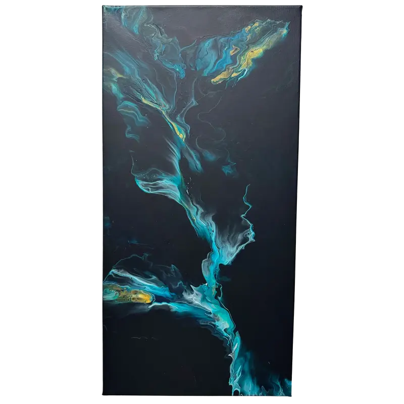 Akrylmålning Carried by flow av Jenny Vessgård