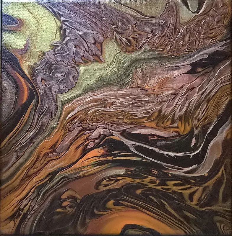 Akrylmålning What Rests Beneath III av Marita Westerberg