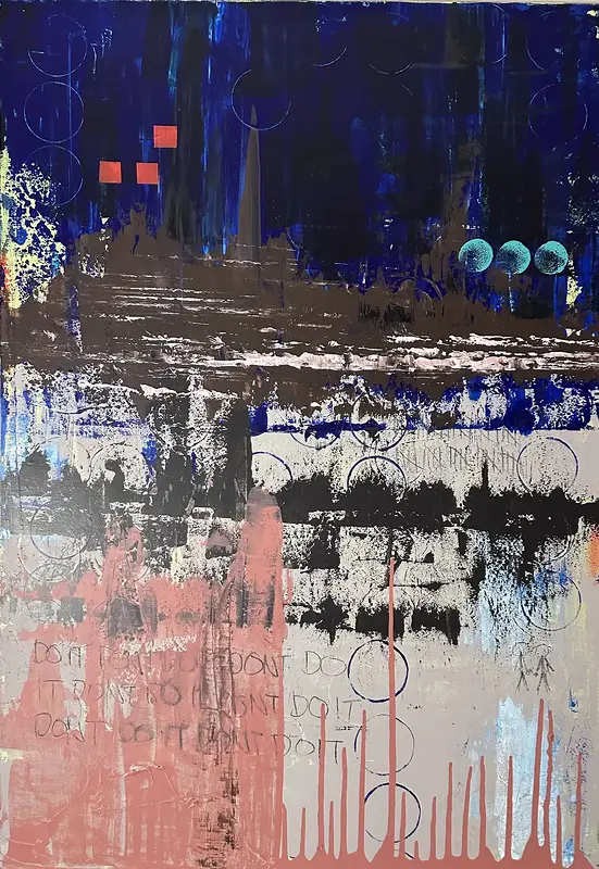Akrylmålning BLUEPRINT REVERIE av SOFDFORTY