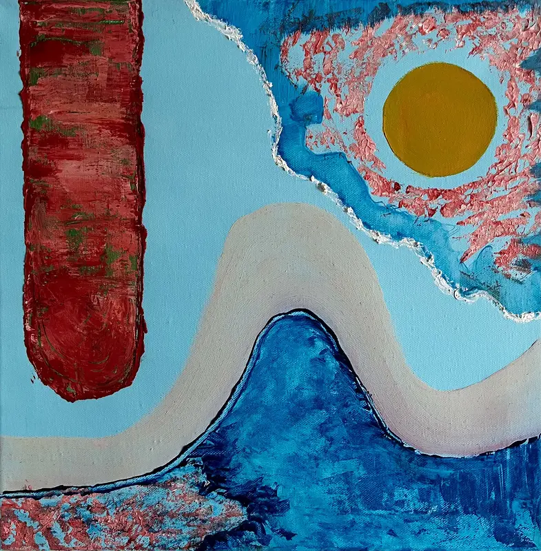 Akrylmålning Kullen av Vilja H