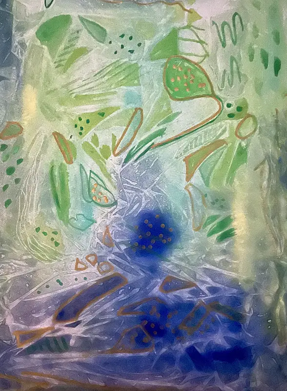 Akvarell Blått fokus av Gunilla Tuvin