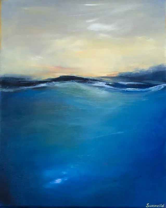 Oljemålning Vågsvall av Linn Sunnelid